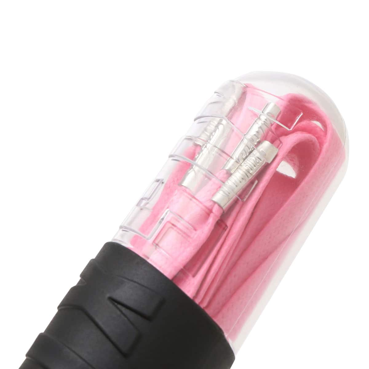 KIXSIX WAXED SHOELACE (CAPSULE) PINK/silver