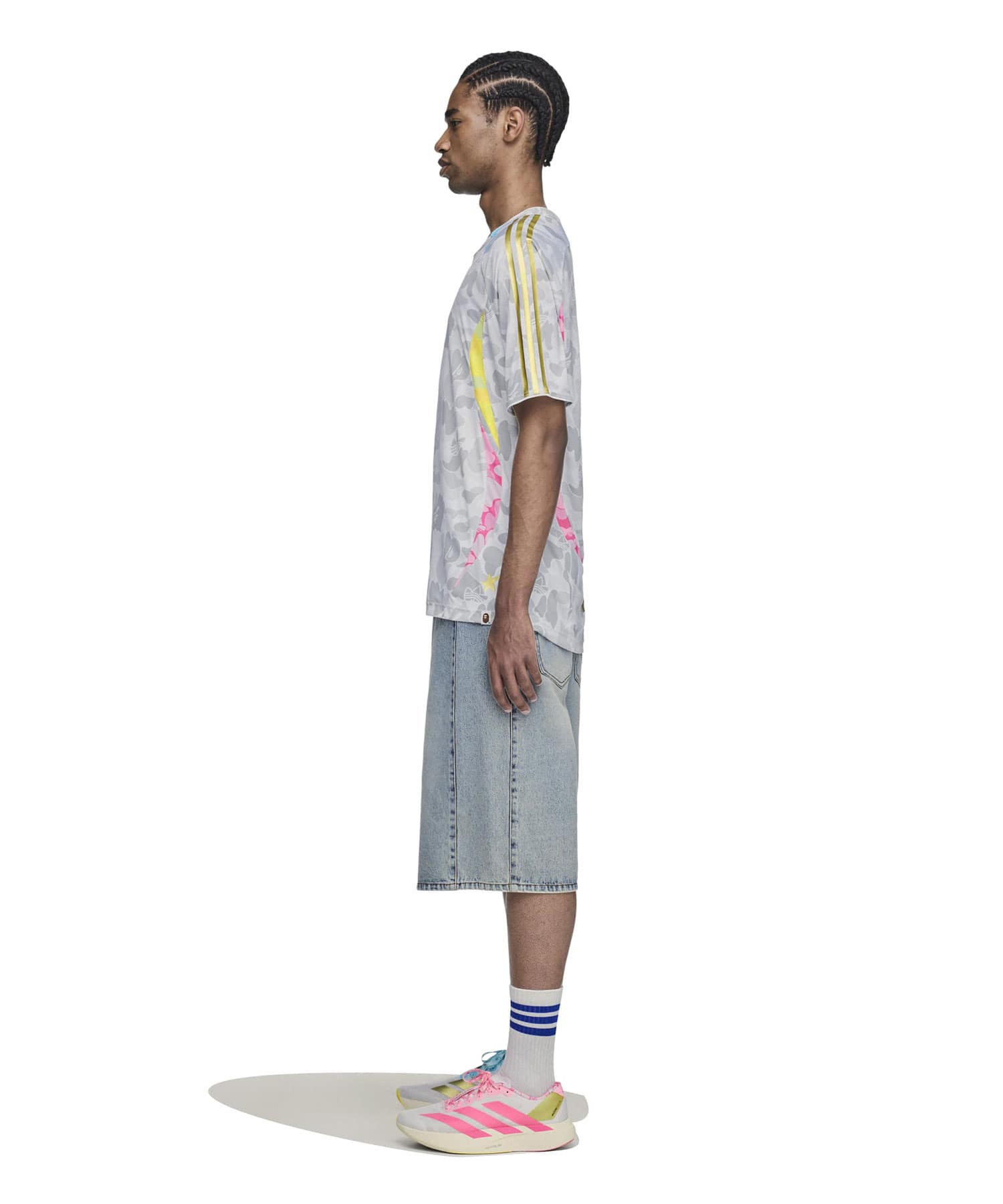 adidas TEAMGEIST TEE BAPE A ホワイトの画像