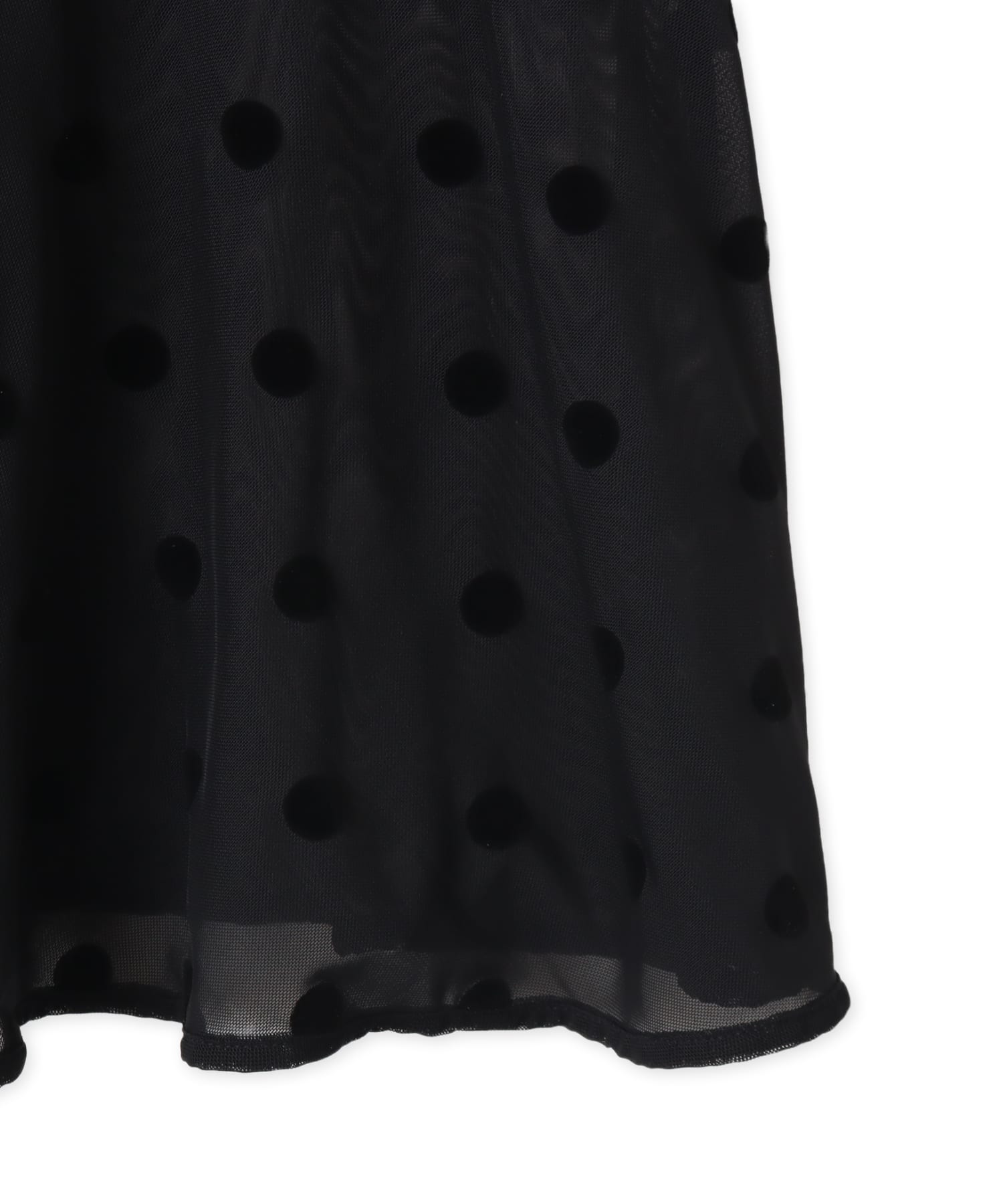 adidas SHEER POLKA DOTS SKIRT ブラックの画像