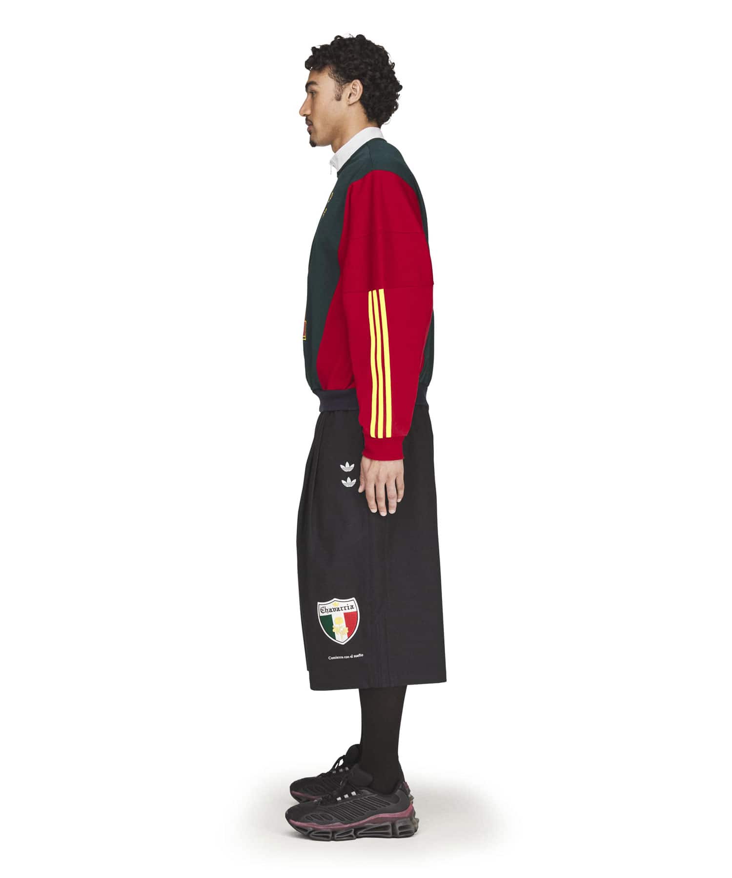 adidas CHAVARRIA WATSONVILLE QUARTER ZIP オーロラアイビー/レジェンドインク/ベタースカーレットの画像
