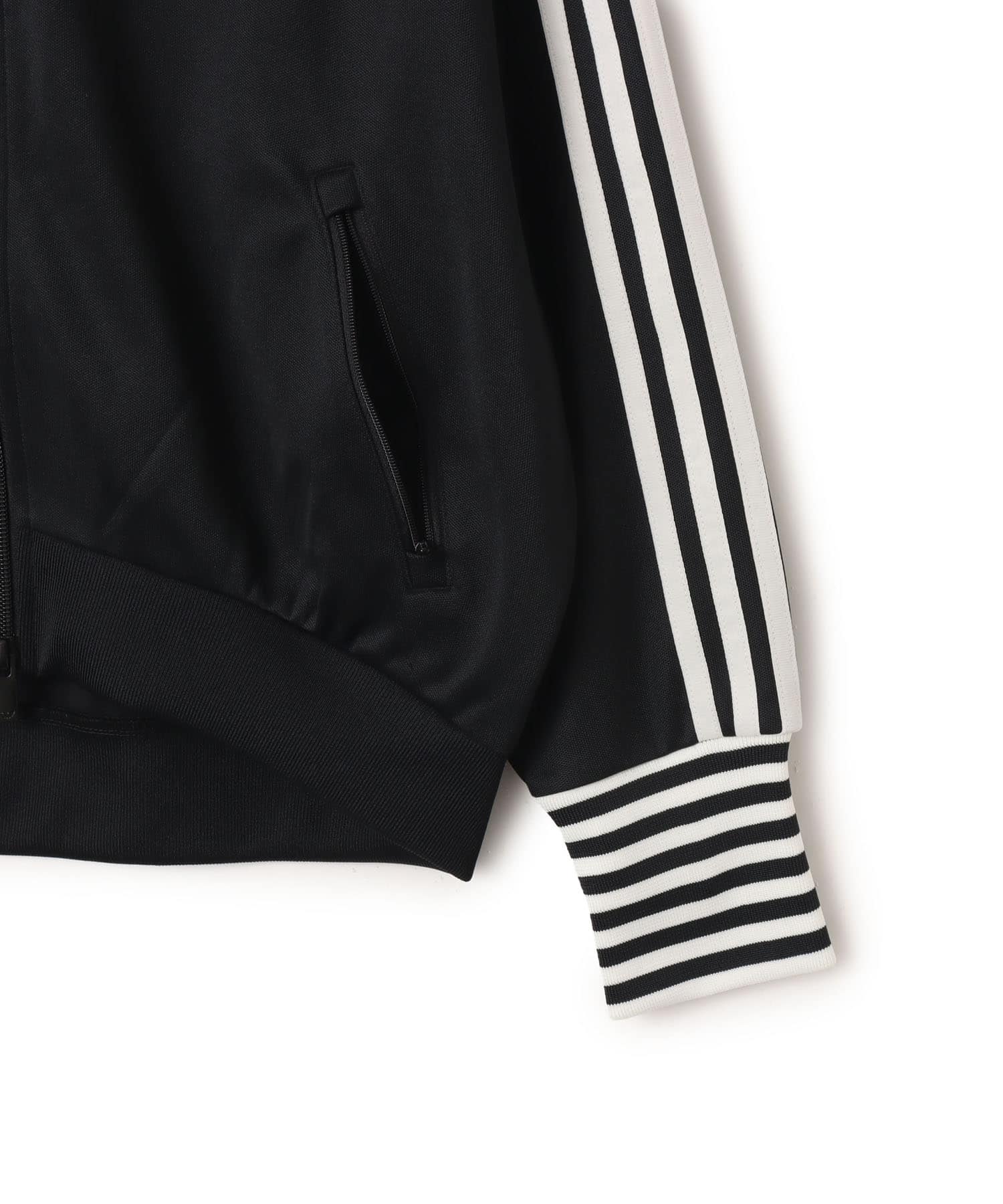 adidas VINTAGE TRACK TOP OG STRIPED RIB ブラックの画像
