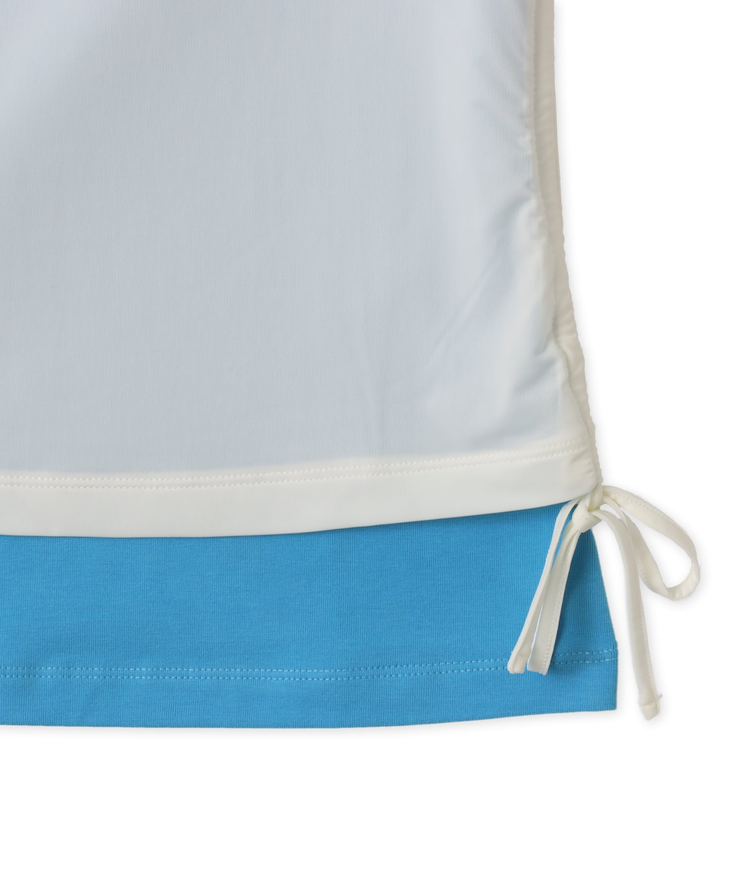 adidas DOUBLE LAYERED CALI T-SHIRT オフホワイト/スカイラッシュの画像