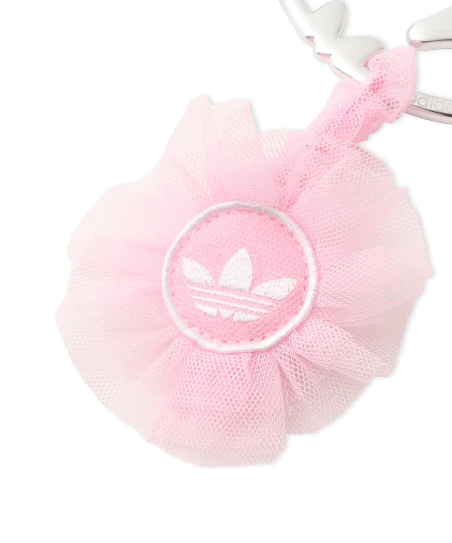 adidas TREFOIL CHARM KEYCHAIN クリアピンクの画像
