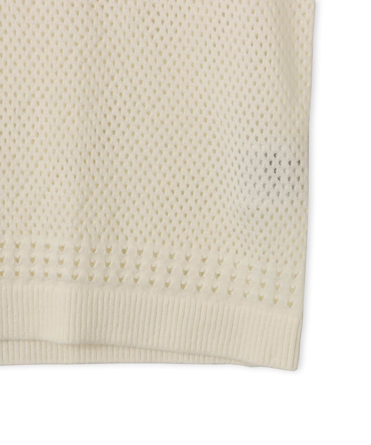 adidas KNITTED RESORT SHIRT オフホワイトの画像