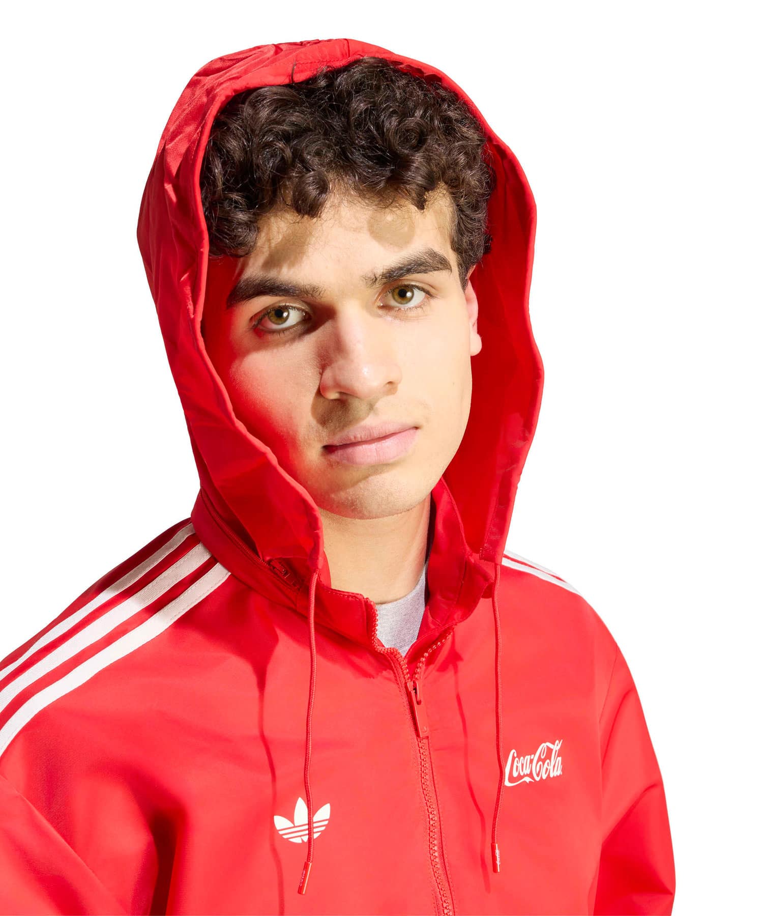 adidas COCA COLA CLASSIC SPORT NYLON PARKA ビビッドレッドの画像