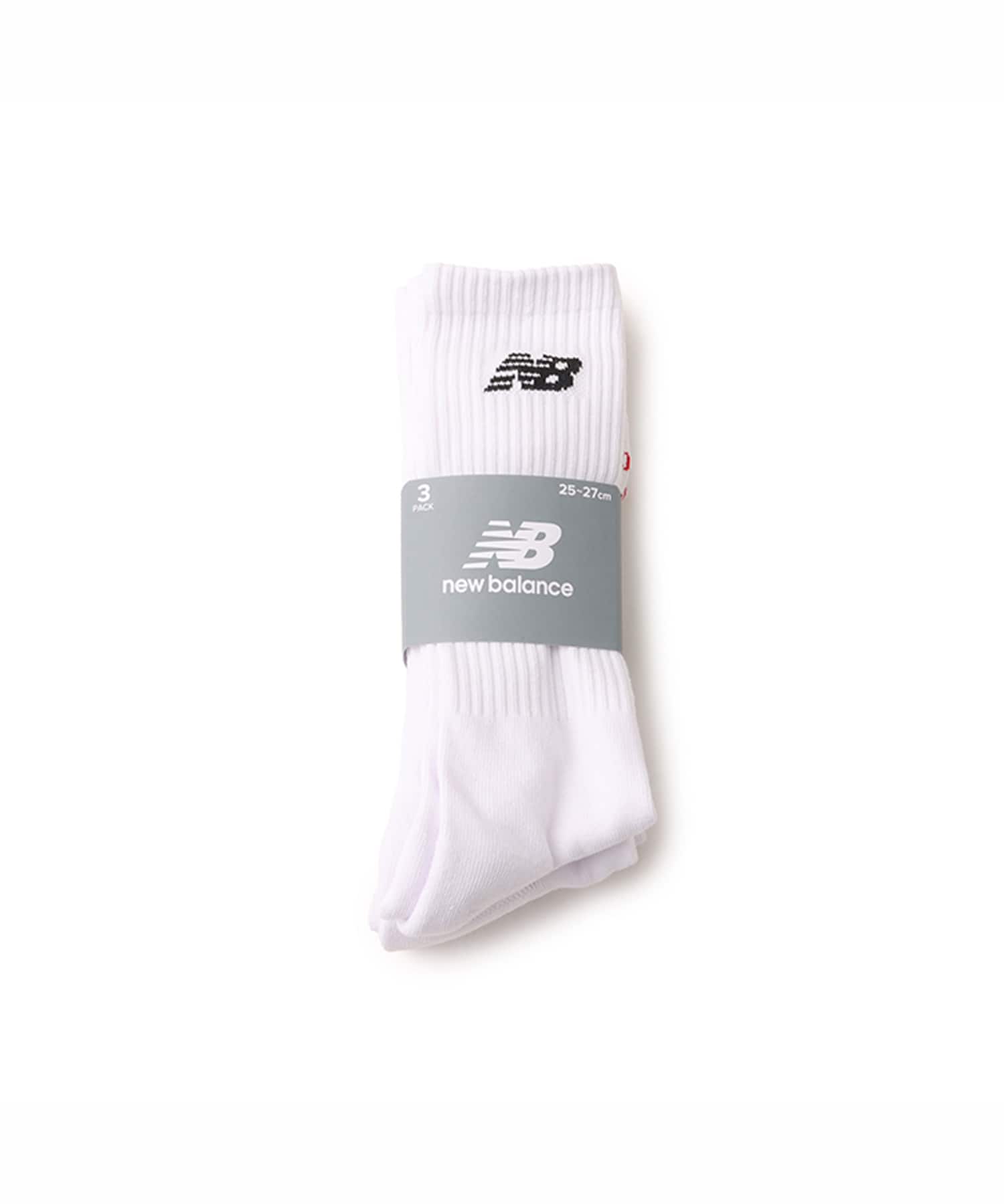New Balance REGULAR LENGTH 3 PACK SOCKS ホワイトの画像