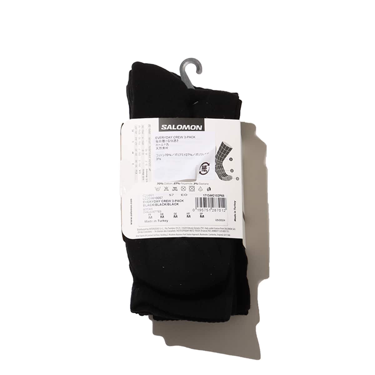 SALOMON EVERYDAY CREW 3-PACK BLACK / BLACK / BLACK の画像