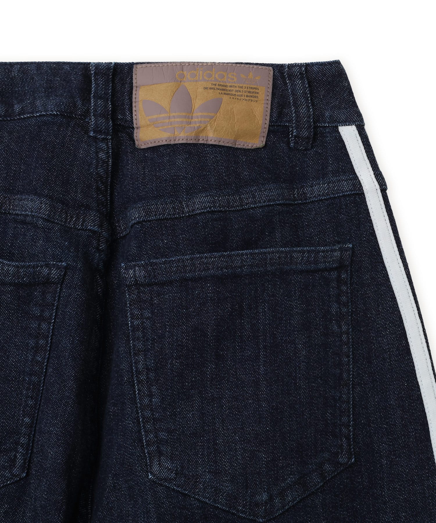 adidas DENIM PLEATS WIDE LEG PANTS インディゴデニムの画像