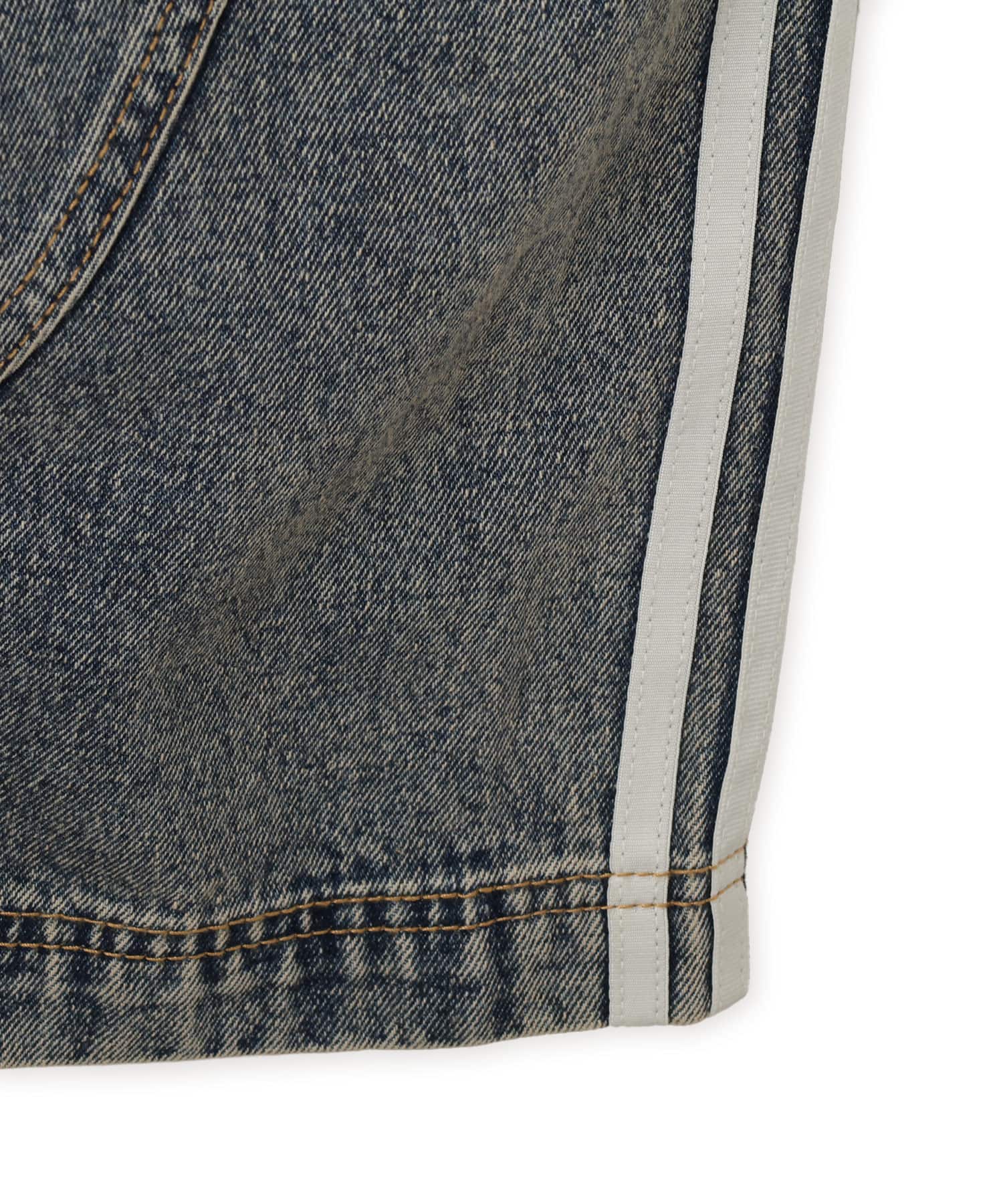 adidas DENIM BARREL PANTS インディゴデニムの画像