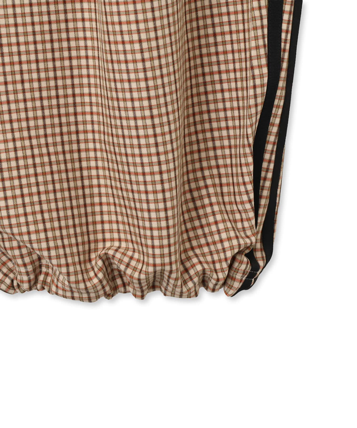 adidas CHECKS TROUSER LOOSE PANTS クリスタルリネン/オーロラコーヒーの画像