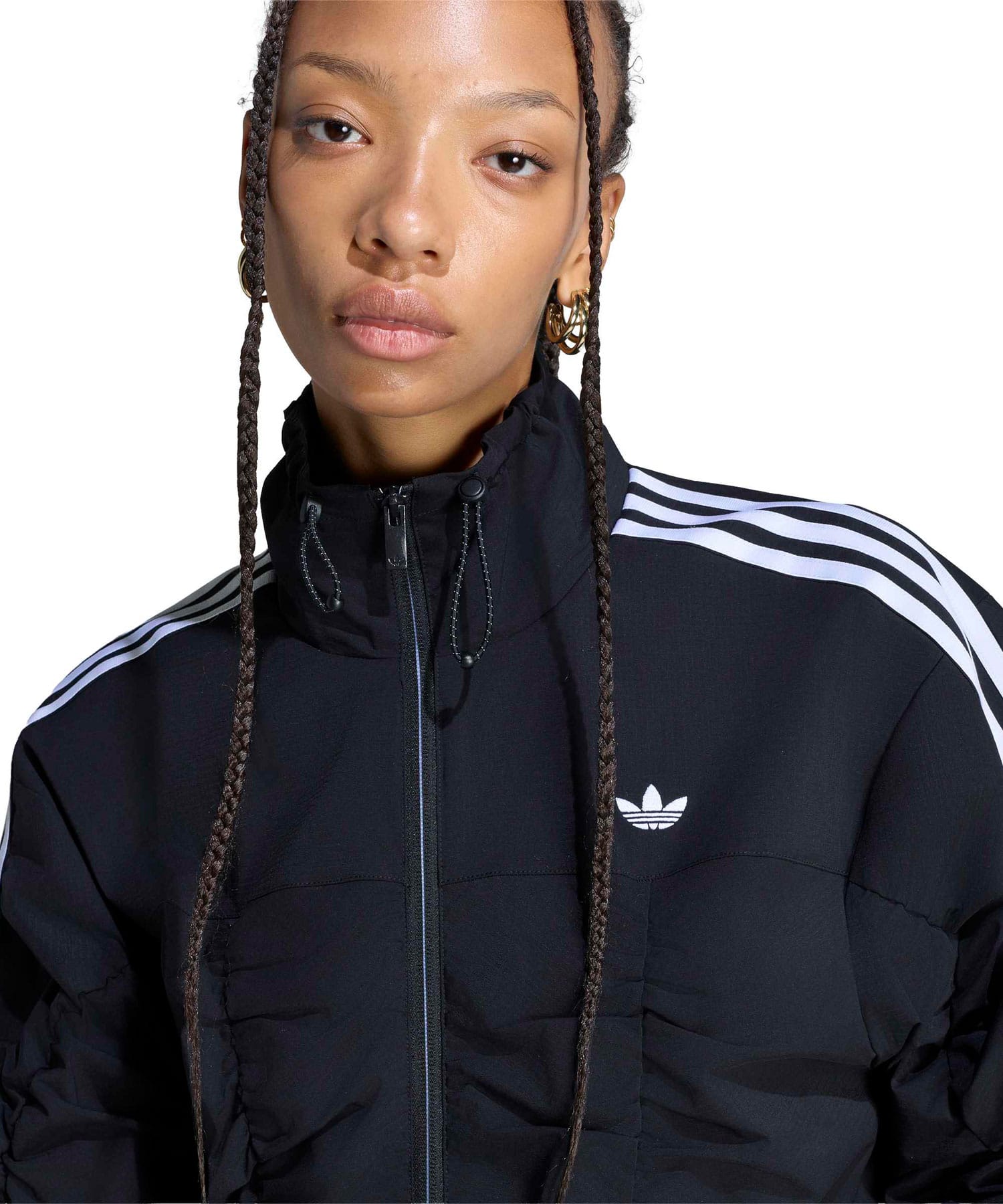 adidas ADILENIUM RUFFLED TRACK JACKET ブラックの画像