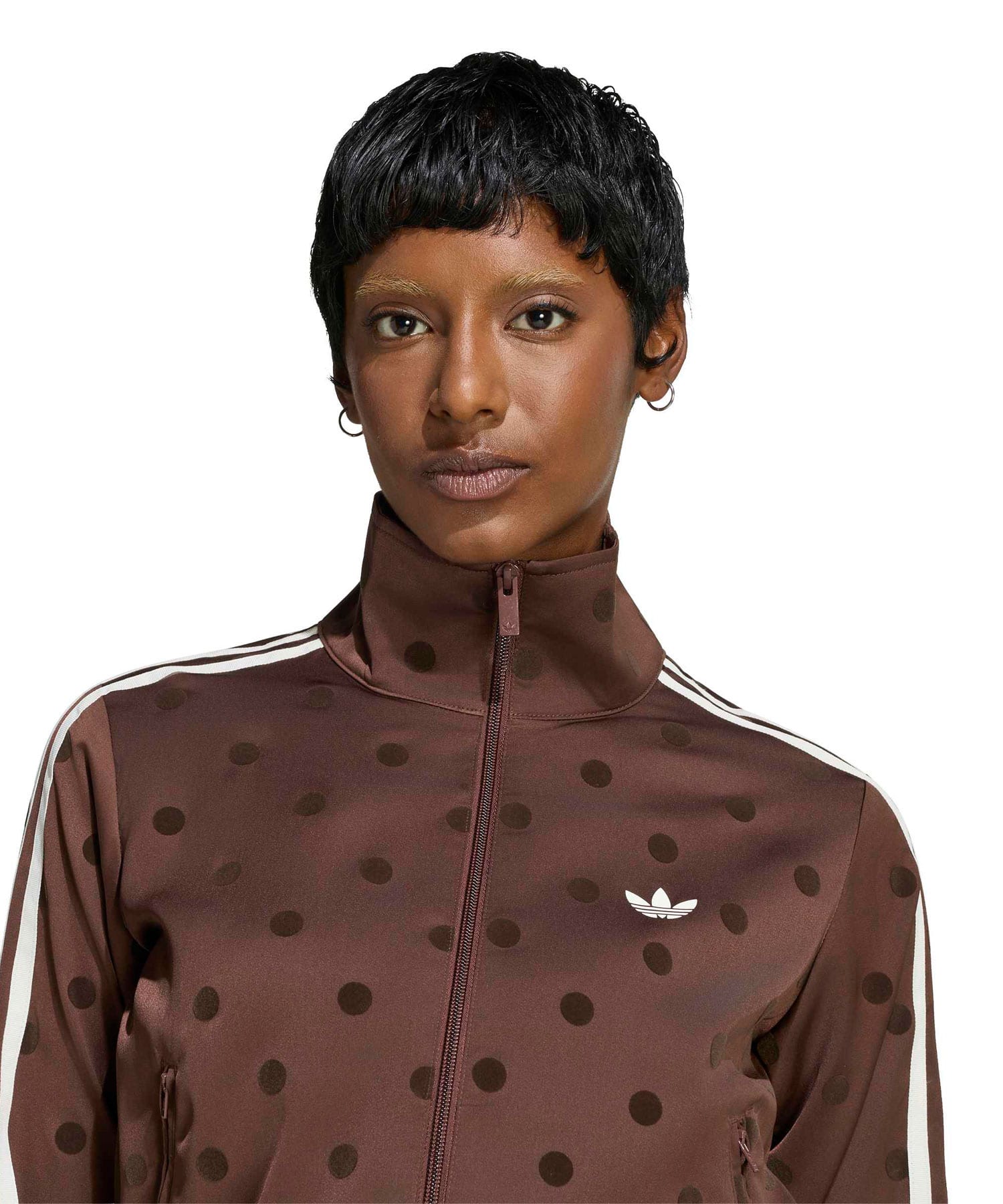 adidas SATIN POLKA DOTS TT TRACK TOP オーバーンの画像