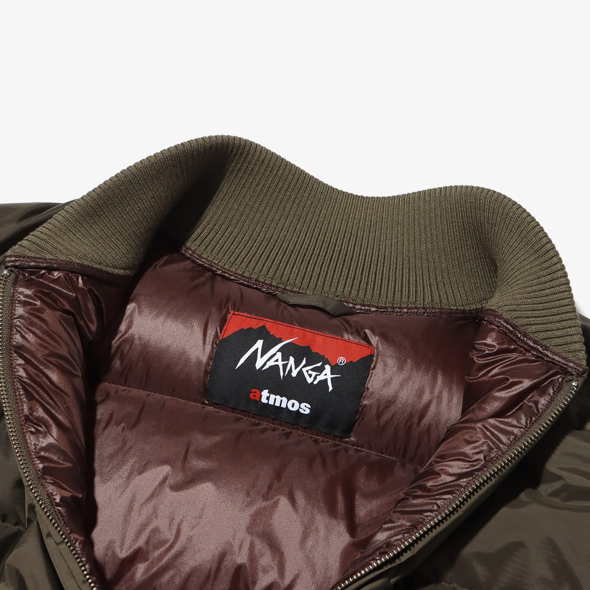 NANGA × atmos AURORA-TEX DOWN JACKET KHAKIの画像