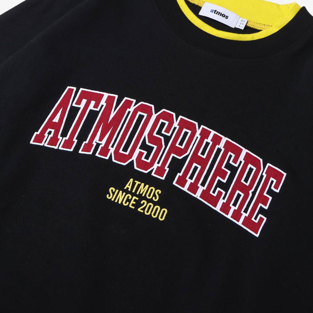 atmos Vintage college logo Sweatshirt BLACK 23FA-I