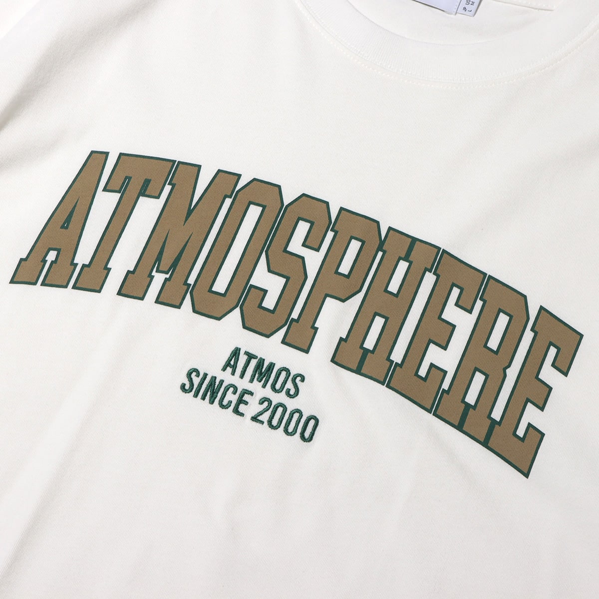 atmos Vintage college logo T-Shirts OFF WHITEの画像