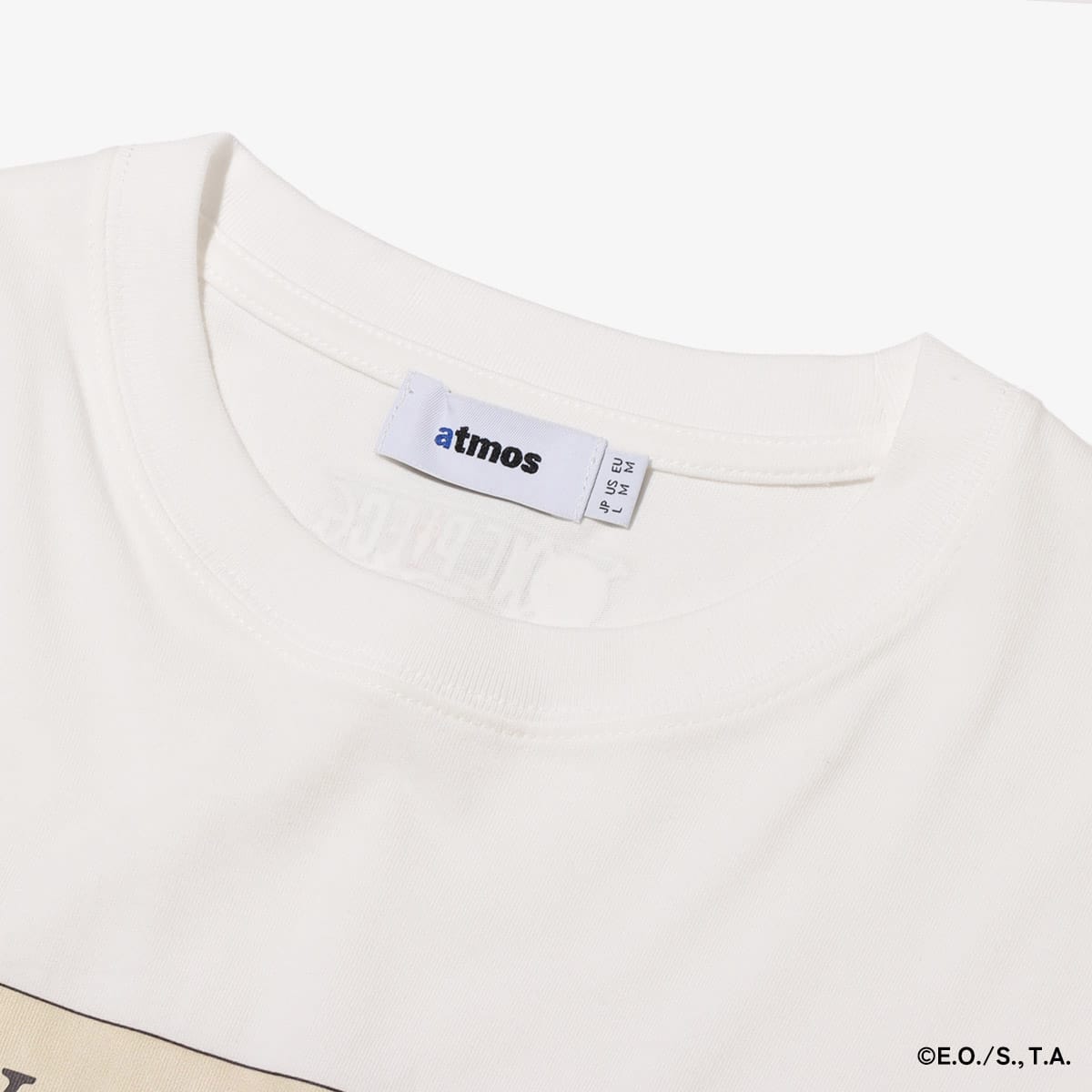 atmos × ONE PIECE WANTED POSTER BOX LOGO T-SHRTS WHITE×MONKEY.D.LUFFYの画像