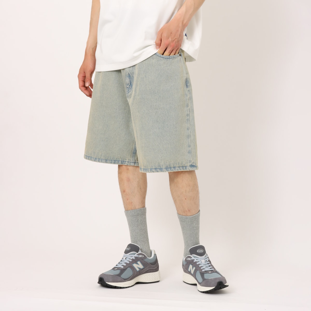 atmos DENIM Baggy Short Pants BLUE の画像