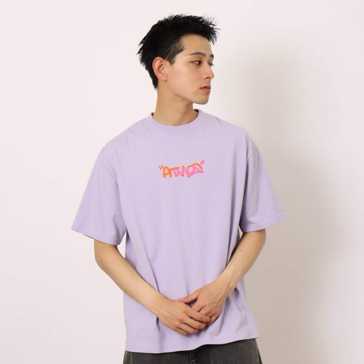 atmos Foam Print T-shirt PURPLE の画像