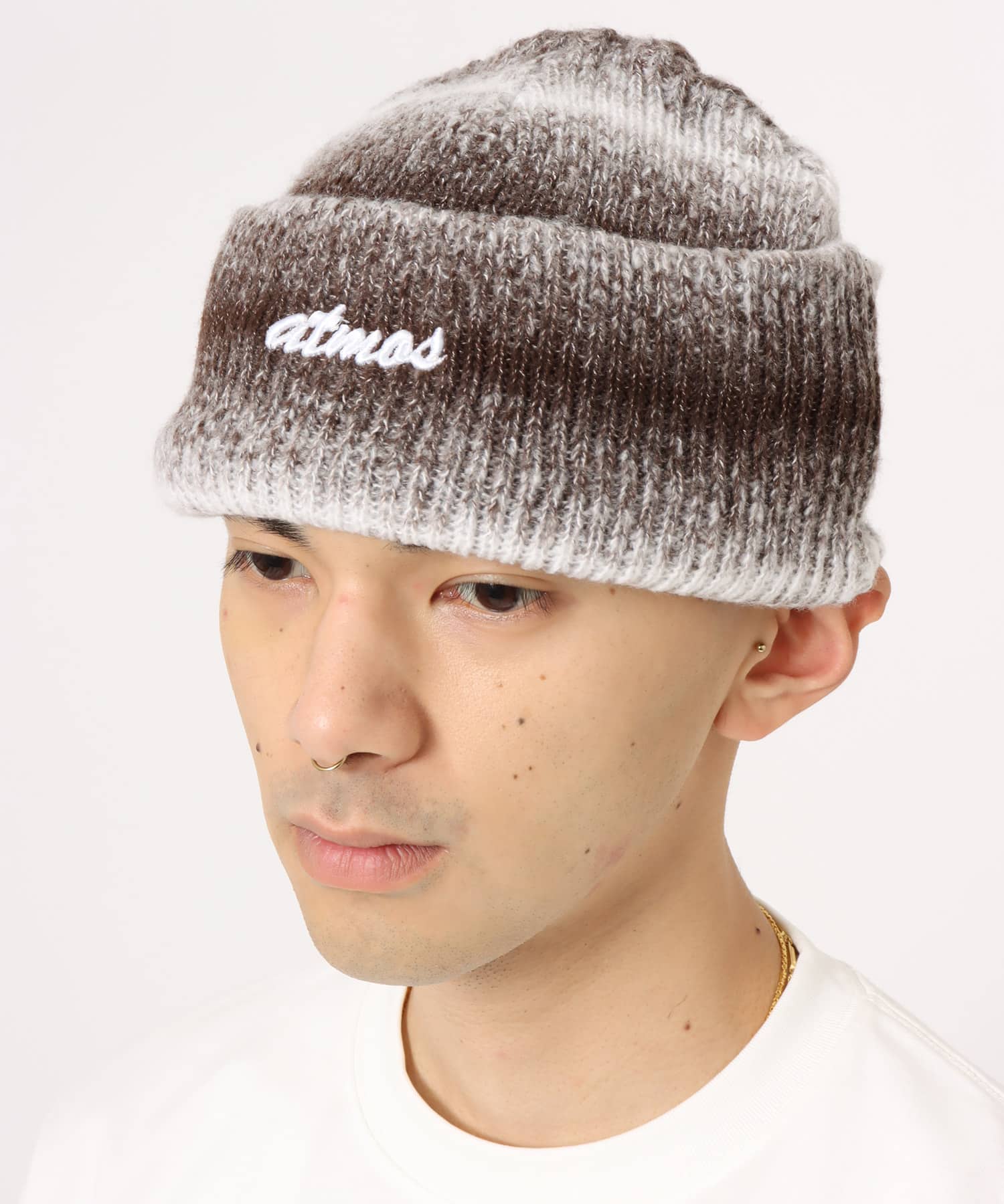atmos Gradation Beanie BROWNの画像