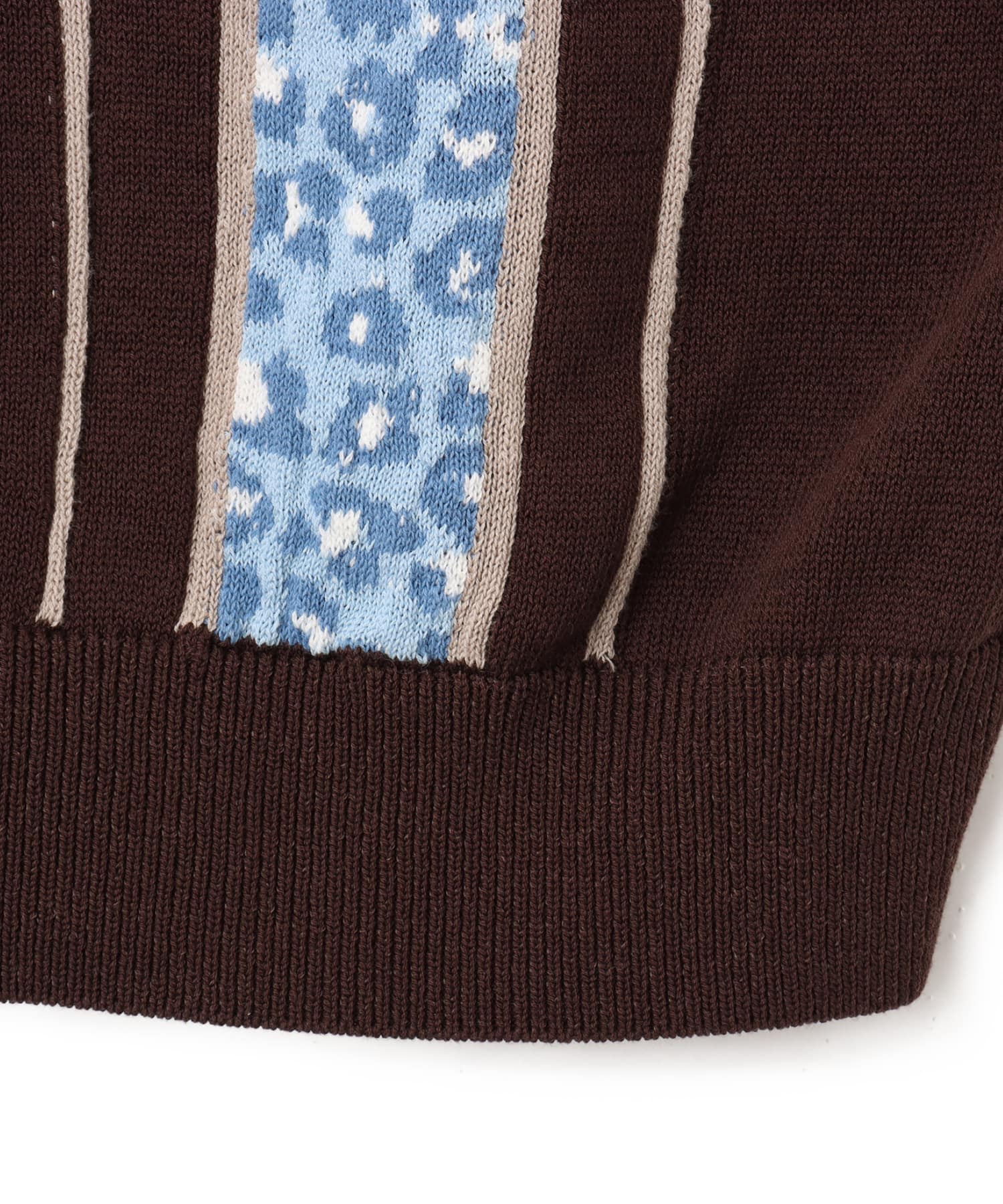 atmos Knit LS Rugby Shirt BROWNの画像