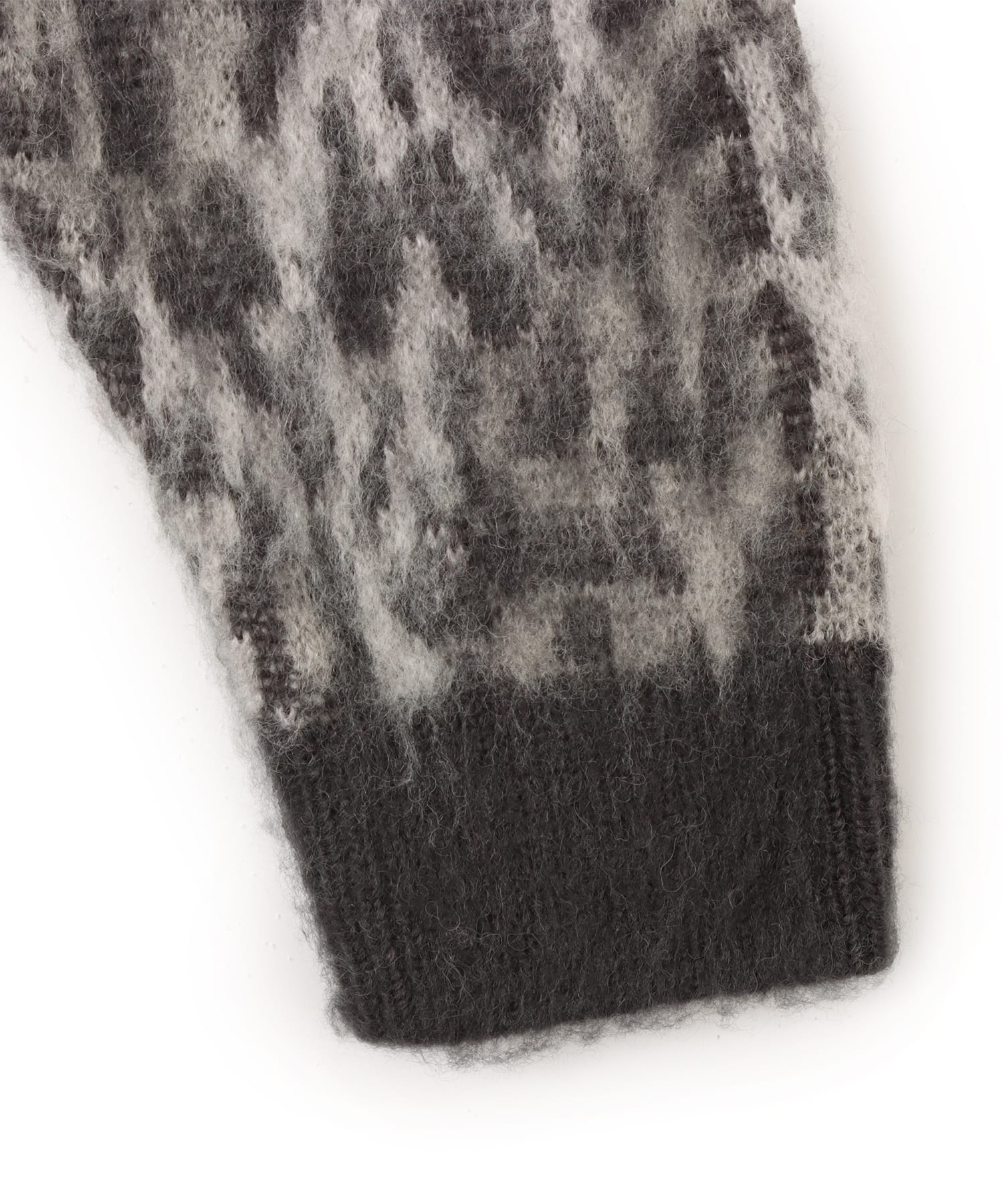 atmos Mohair Cardigan GRAY LEOPARDの画像