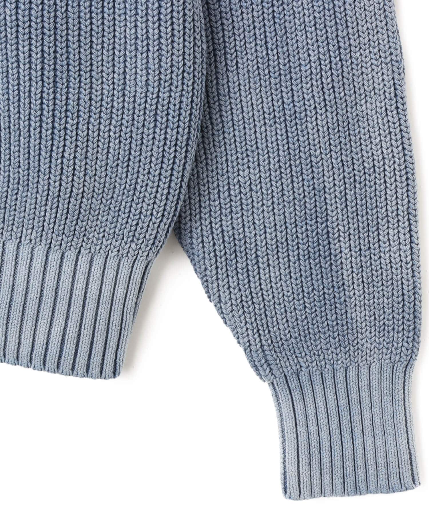 atmos Small Logo Patch Knit Sweater BLUEの画像