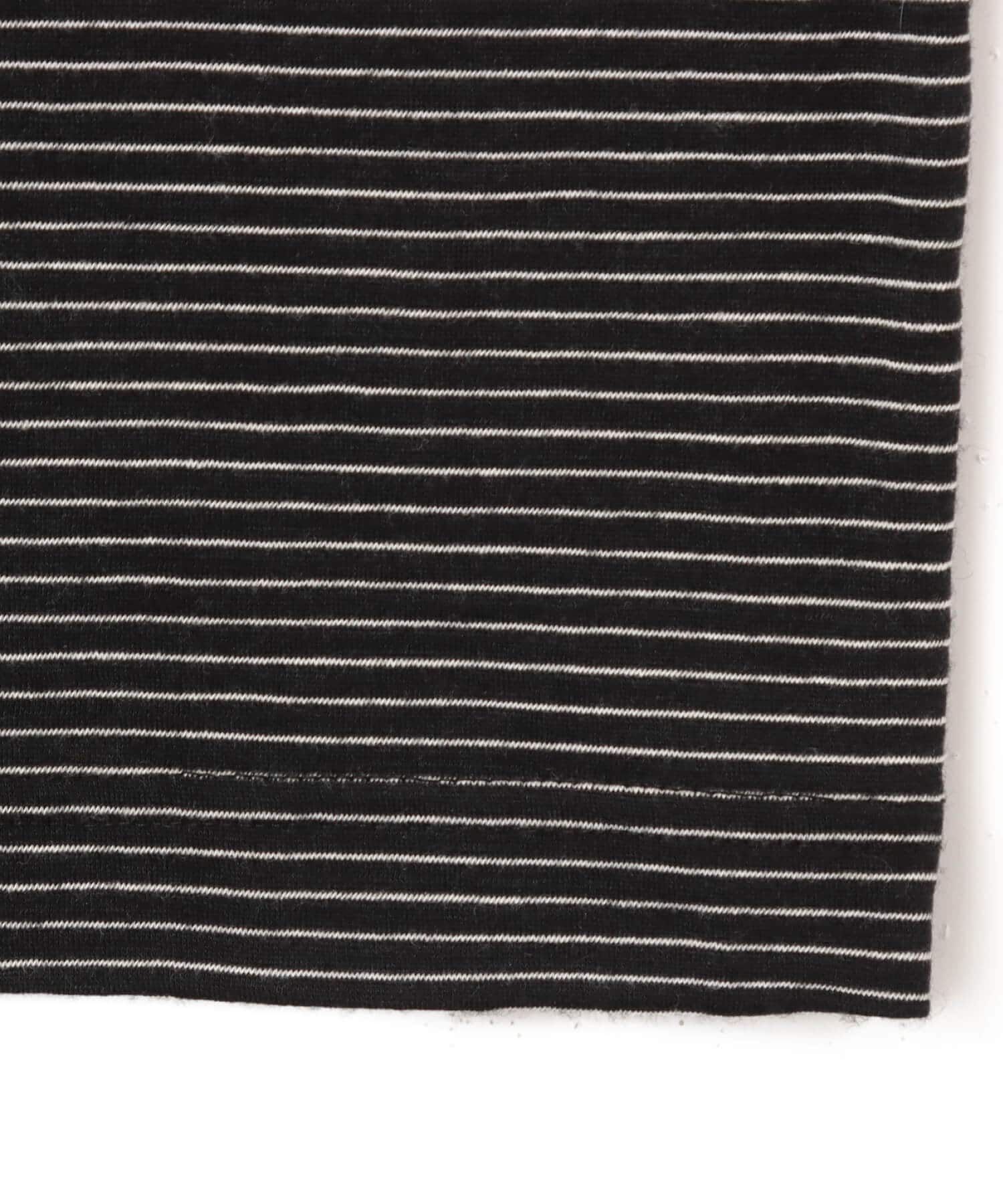 atmos Merino Wool Knit Border LS T-Shirt BLACKの画像