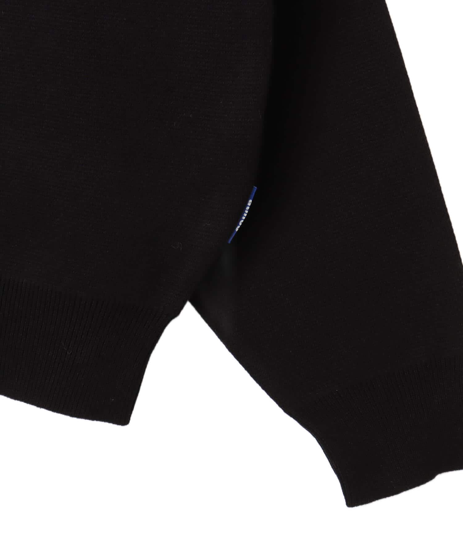 atmos Small Logo Patch  Knit Sweater BLACKの画像