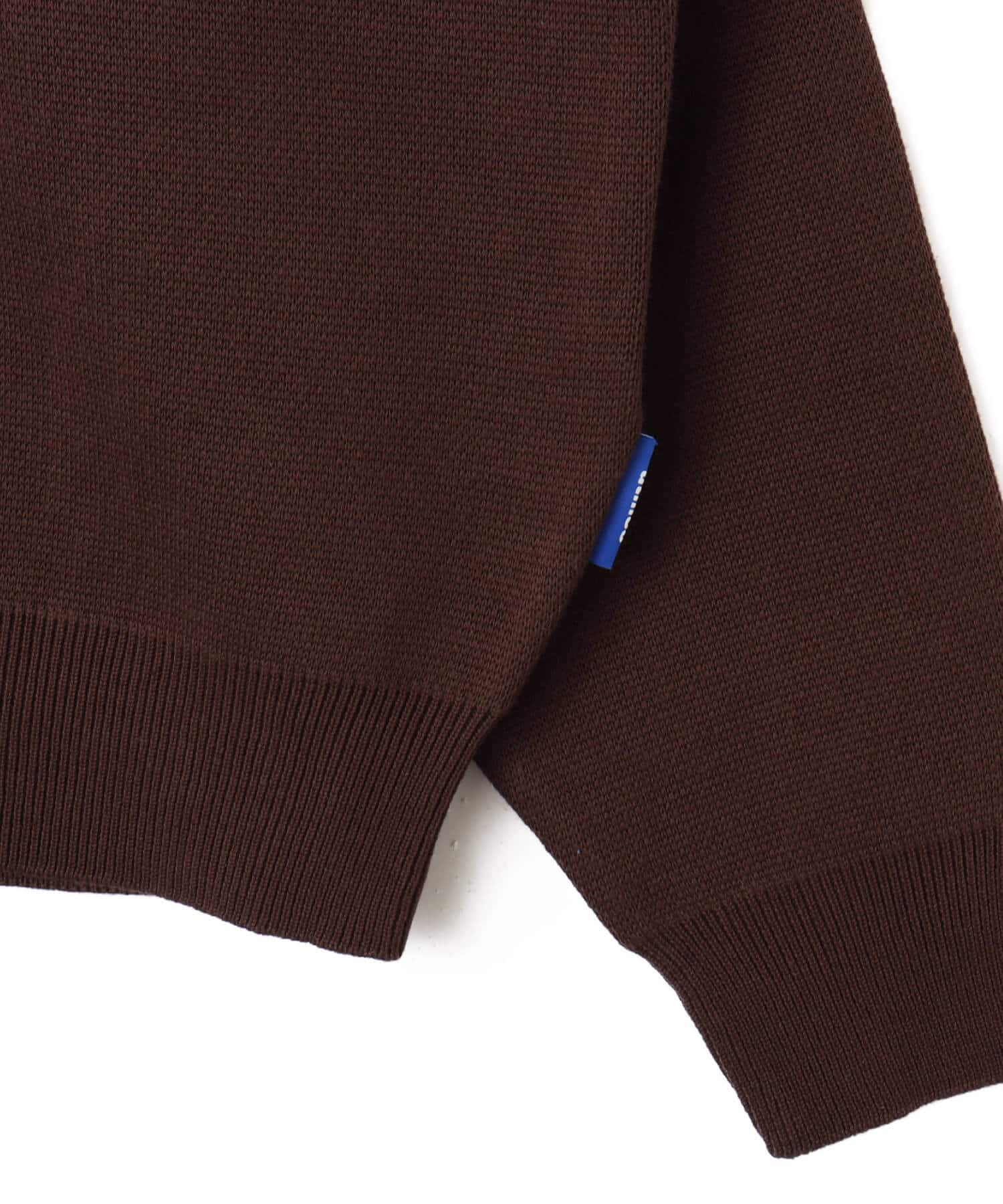 atmos Small Logo Patch  Knit Sweater BROWNの画像