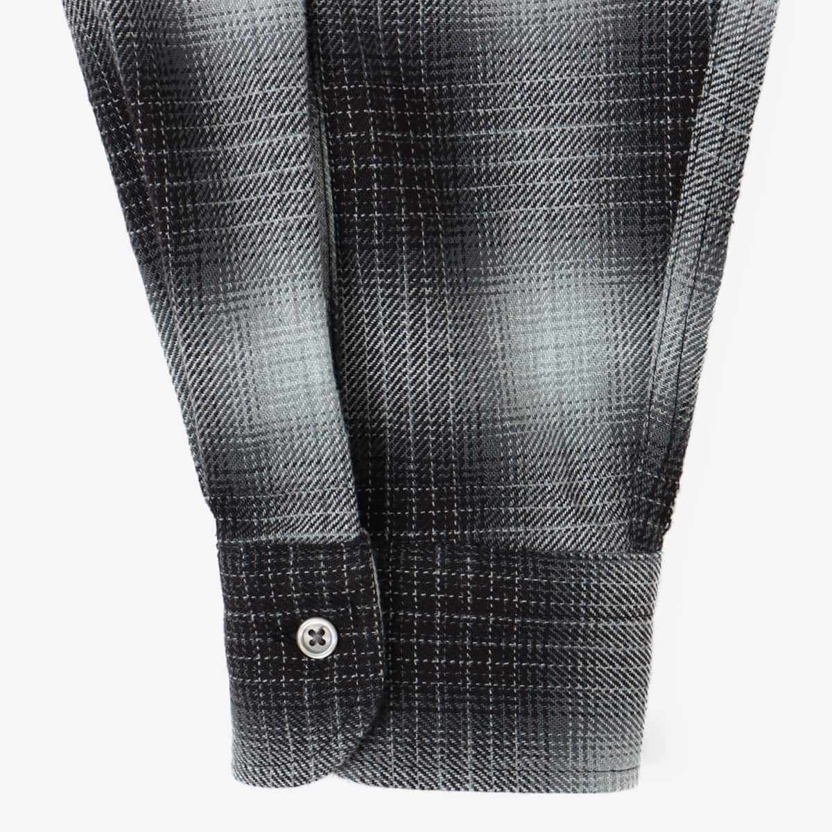 atmos Ombre Check Open Collar Shirt BLACKの画像