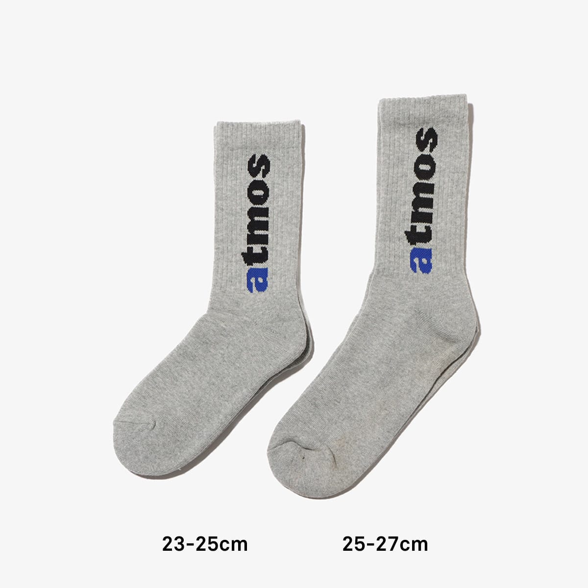 atmos JACQUARD LOGO SOCKS GRAYの画像