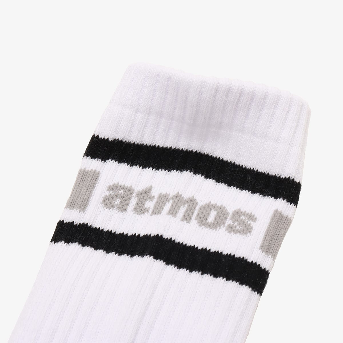 atmos COLOR LINE SOCKS WHITE X BLACKの画像