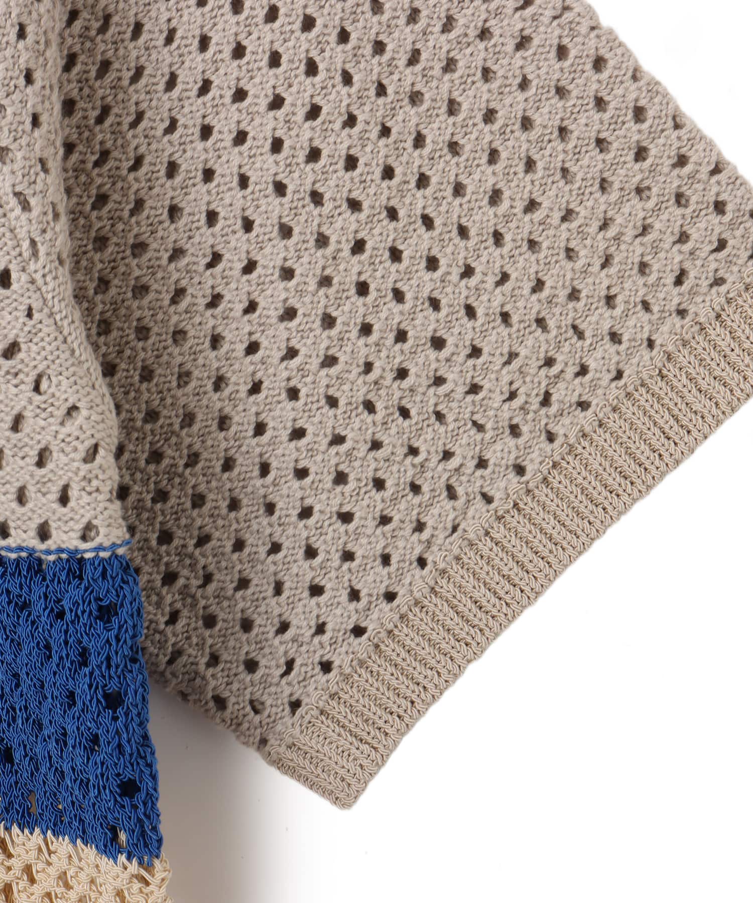 atmos Crochet Polo Sweater BEIGEの画像