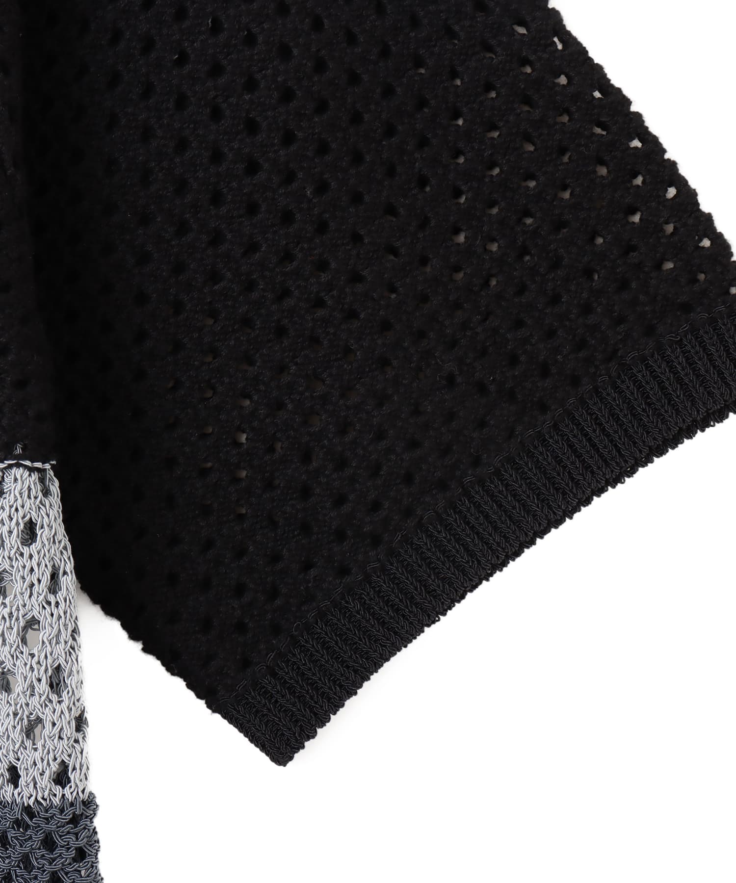 atmos Crochet Polo Sweater BLACKの画像