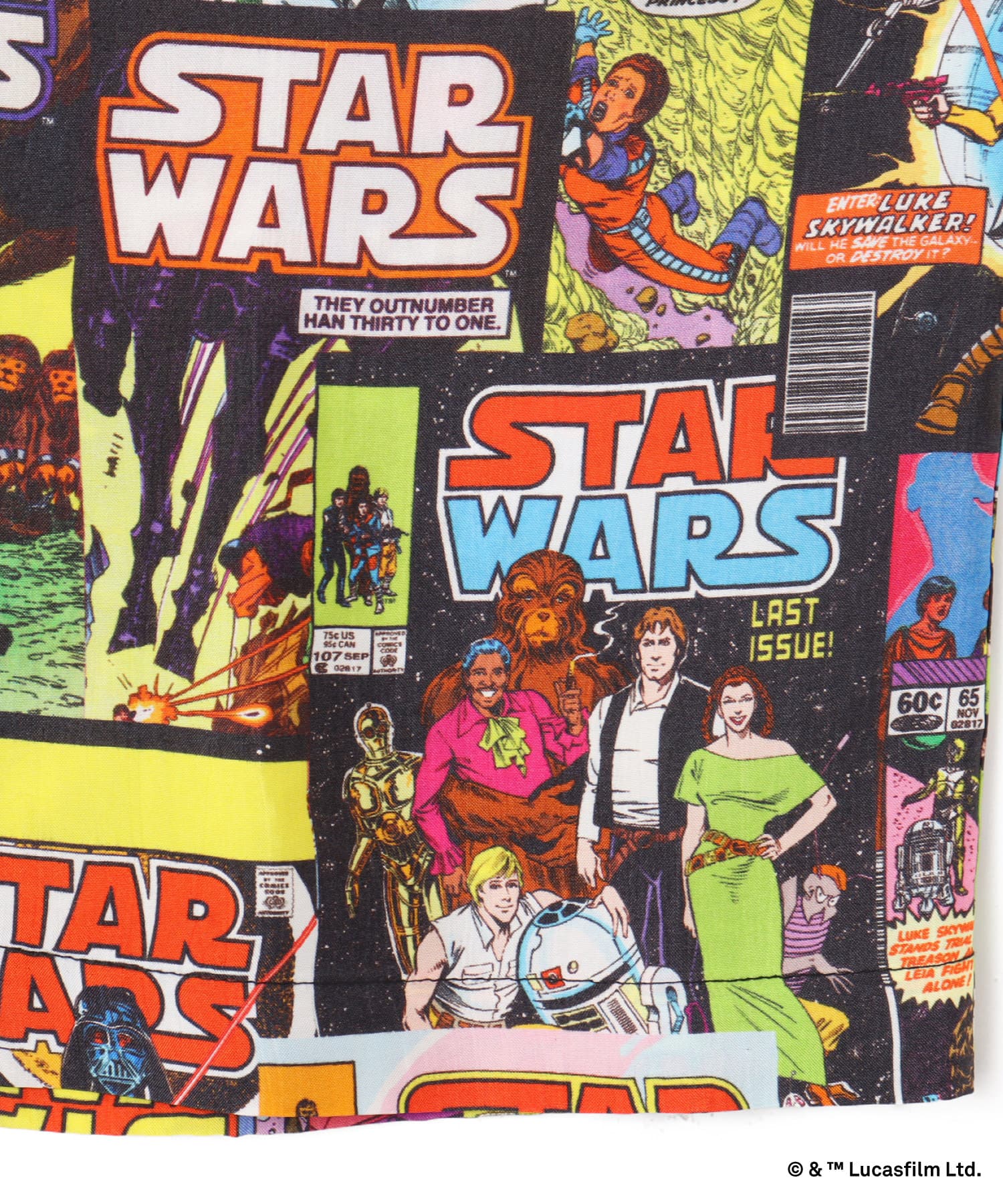 atmos [STAR WARS] Comic Cover Pattern Shirt MULTIの画像