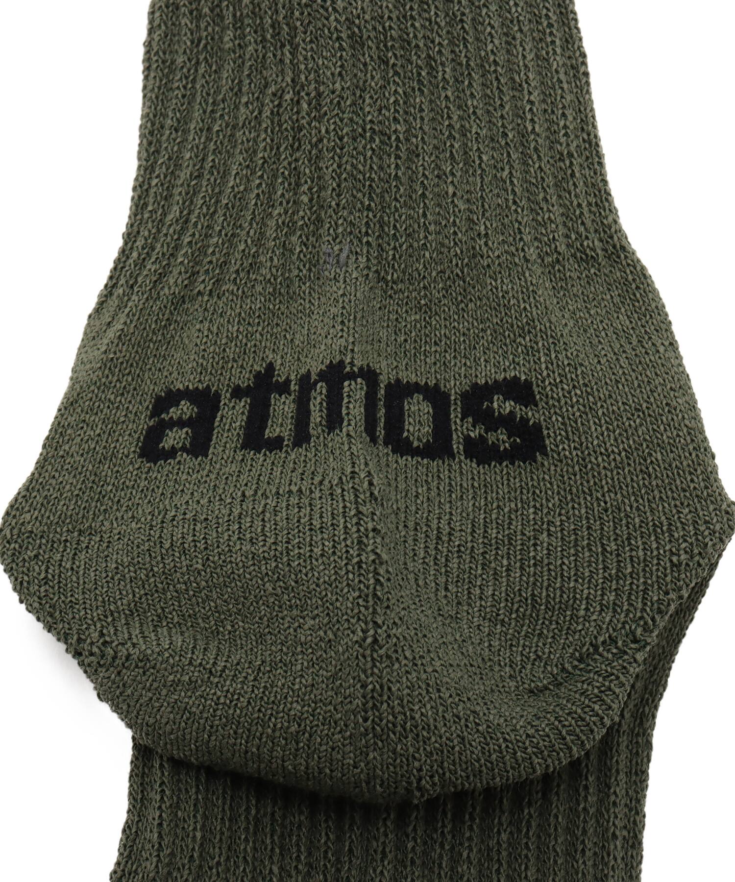 atmos Paper Yarn Quarter Length Socks KHAKIの画像