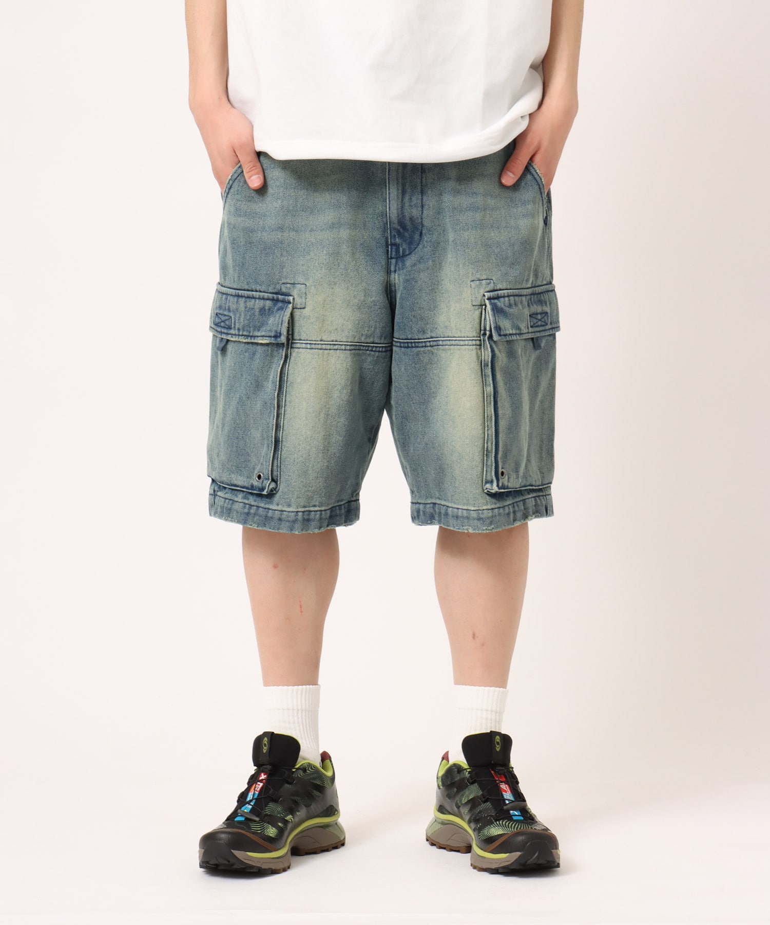 atmos Baggy Cargo Shorts BLUEの画像