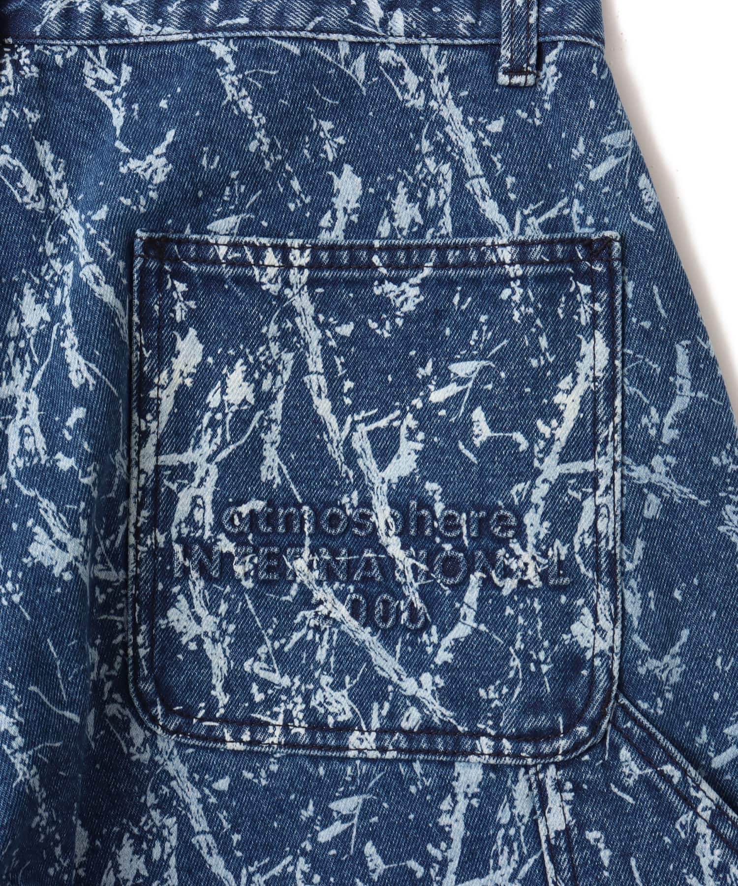 atmos Tree Camouflage Print Denim Short Pants BLUEの画像