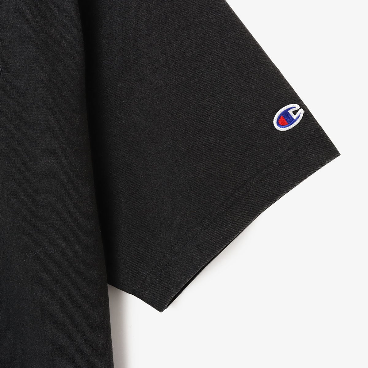 atmos × champion PIGMENT T-shirt LIGHT BLACKの画像