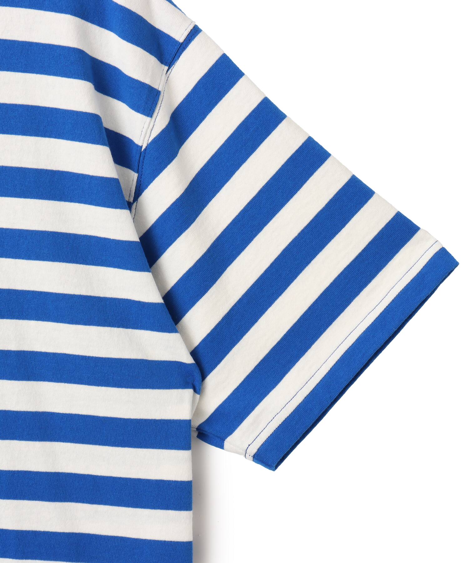 atmos Foam Logo Border T-shirt BLUEの画像