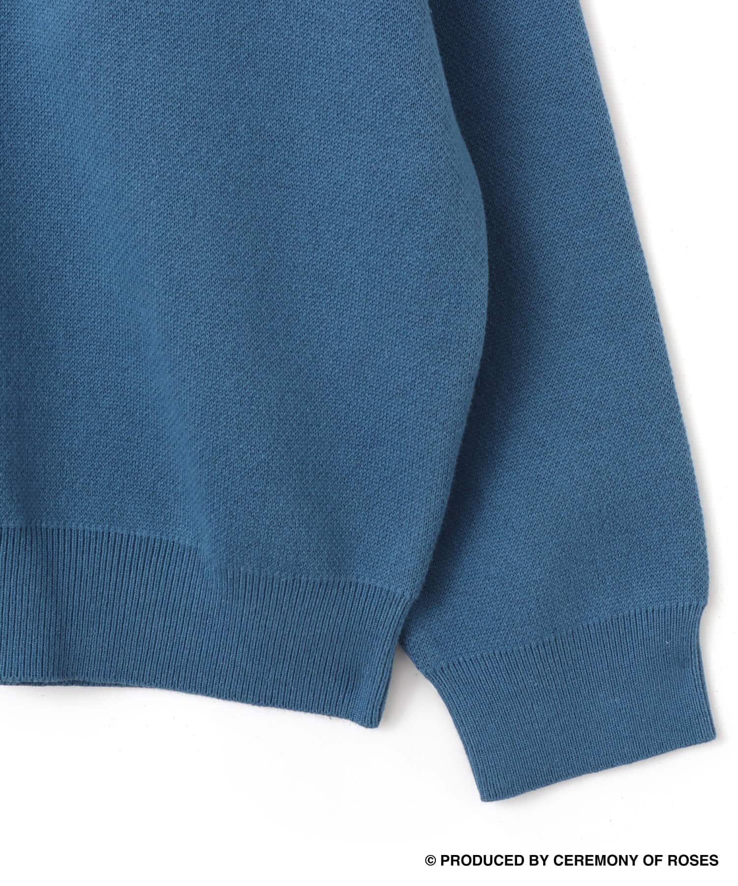 atmos x ATCQ Can I Kick It? Jacquard  Knit Sweater NAVYの画像