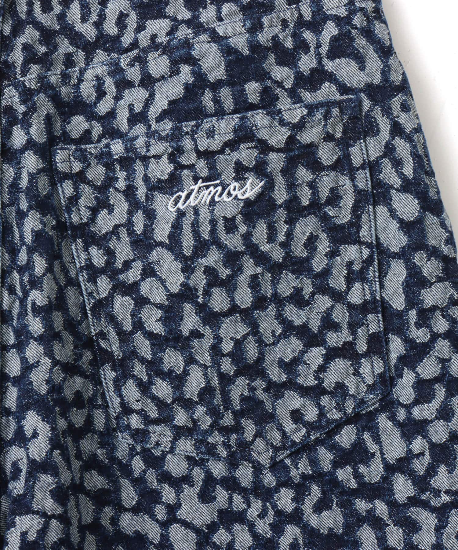 atmos Leopard Pattern Baggy Shorts BLUEの画像