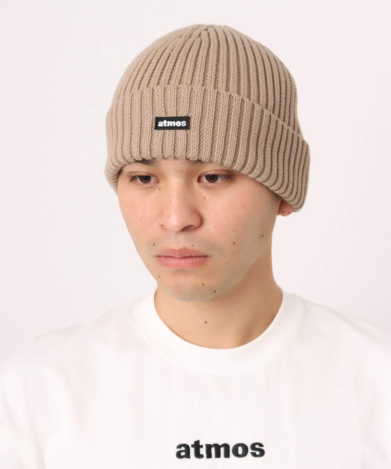 atmos Cotton Knit Cap BEIGEの画像