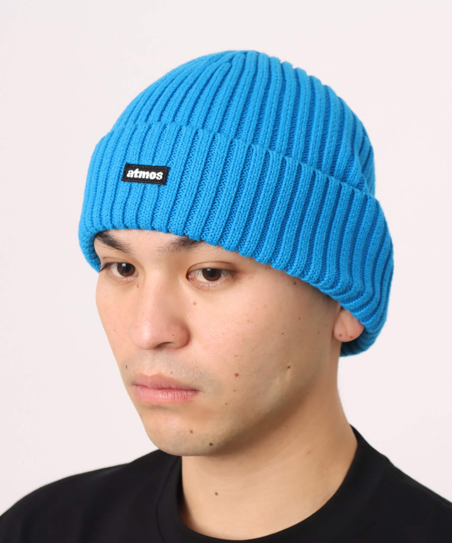 atmos Cotton Knit Cap BLUEの画像