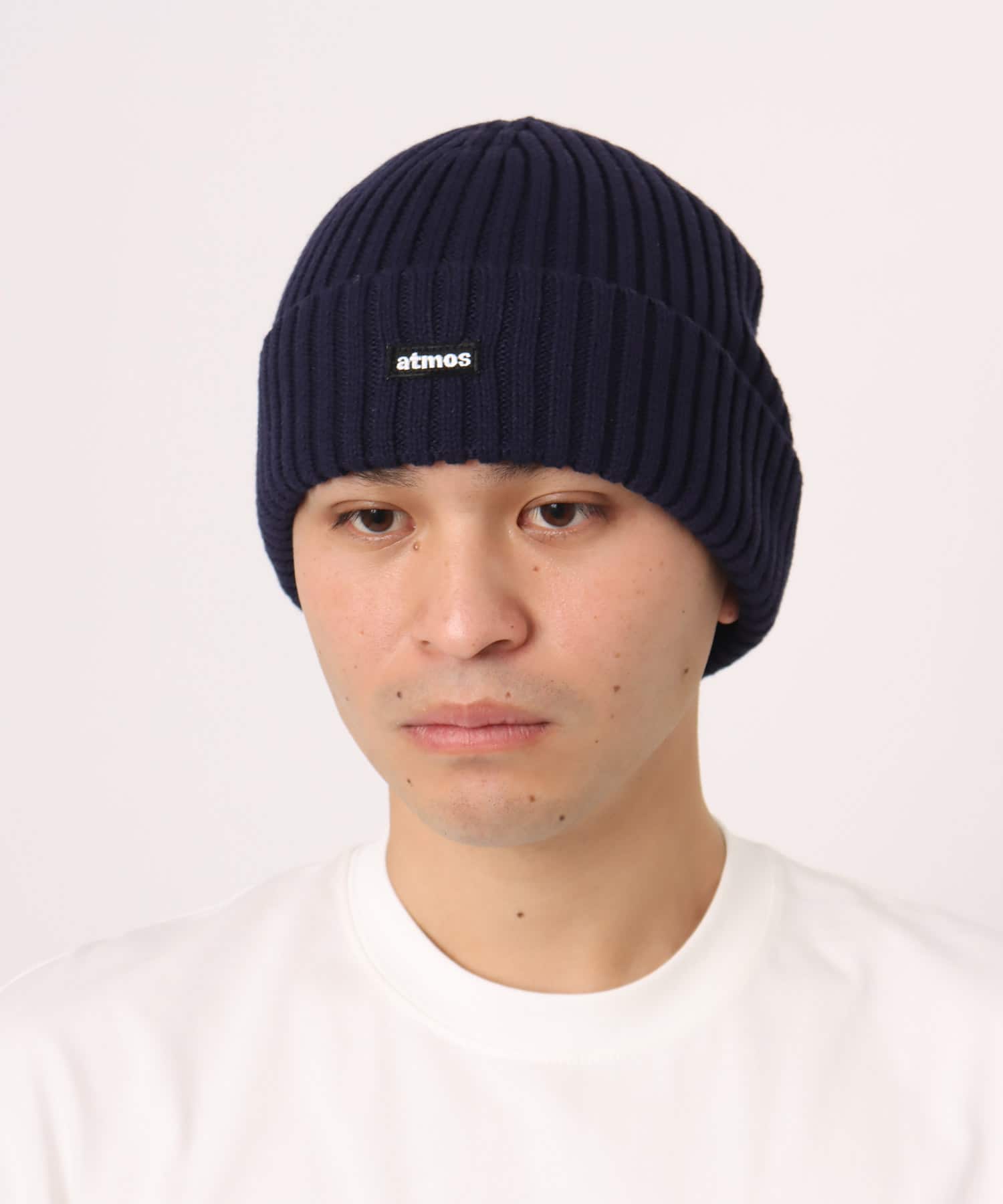 atmos Cotton Knit Cap NAVYの画像