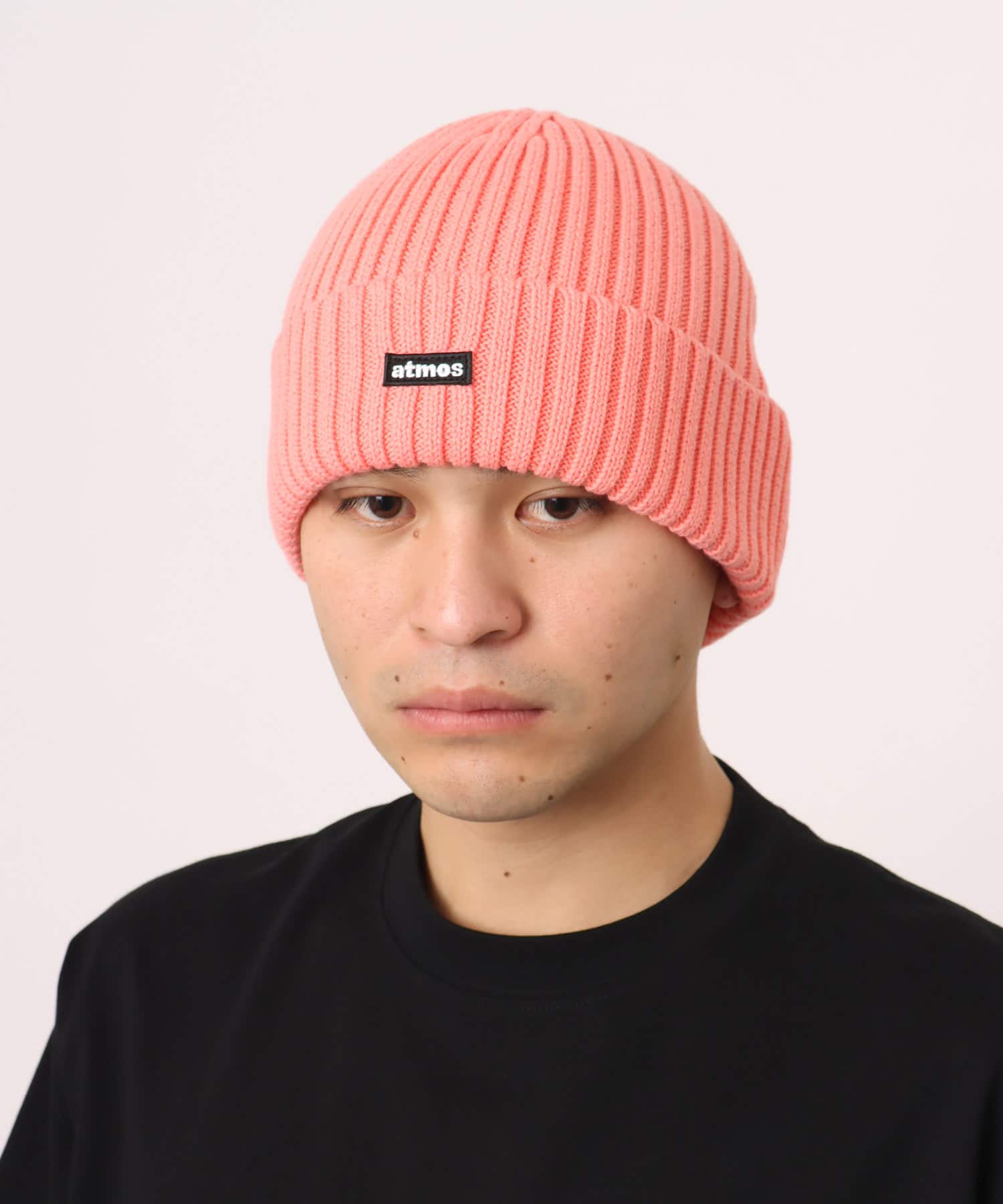 atmos Cotton Knit Cap PINKの画像