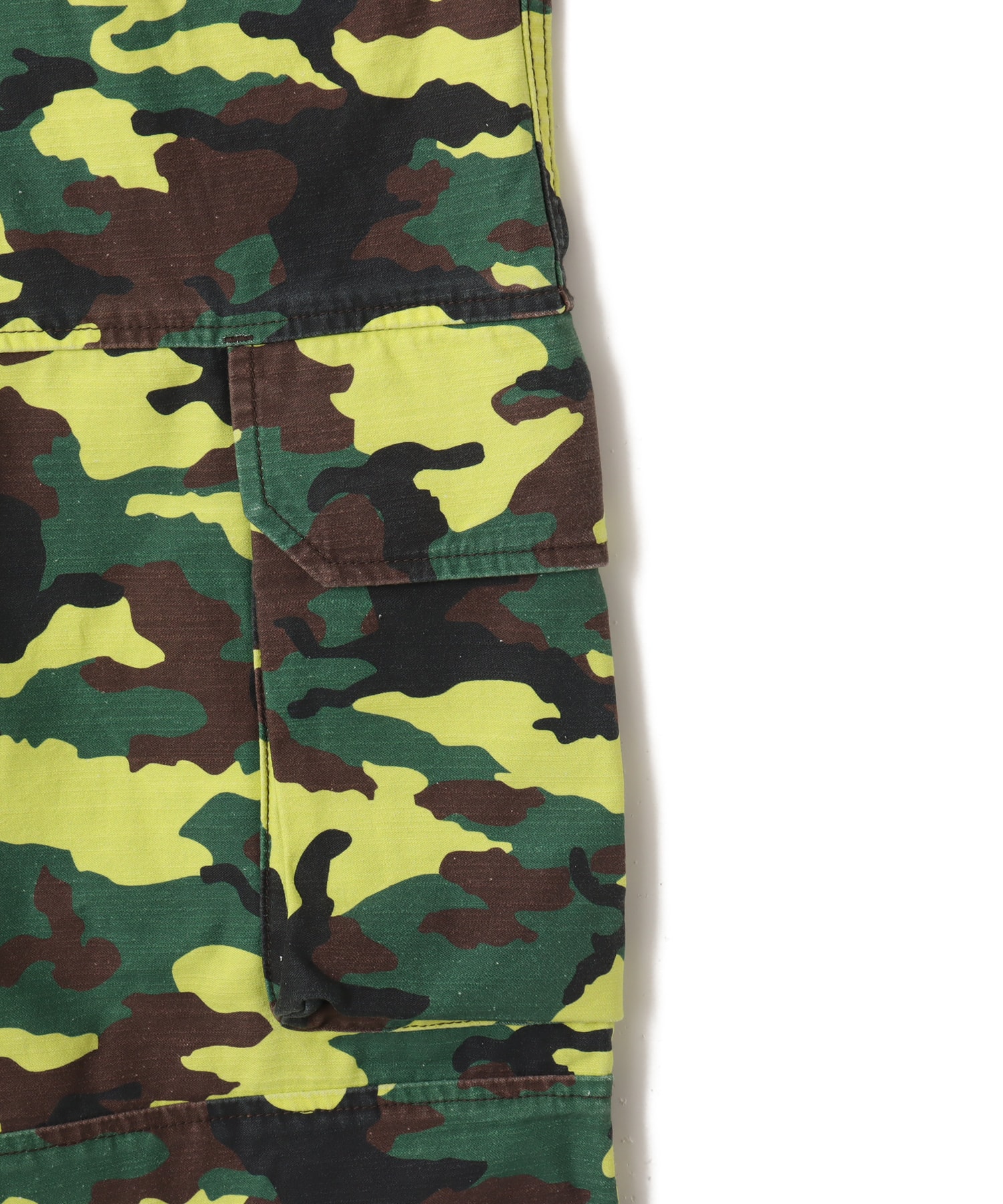 atmos Back Satin Cargo Pants YELLOW CAMOUFLAGEの画像