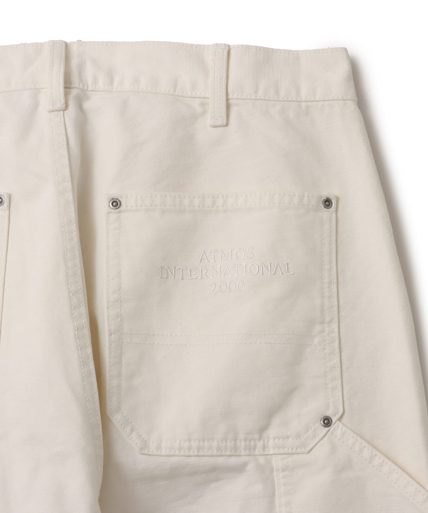 atmos Double-Knee Denim Pants WHITEの画像