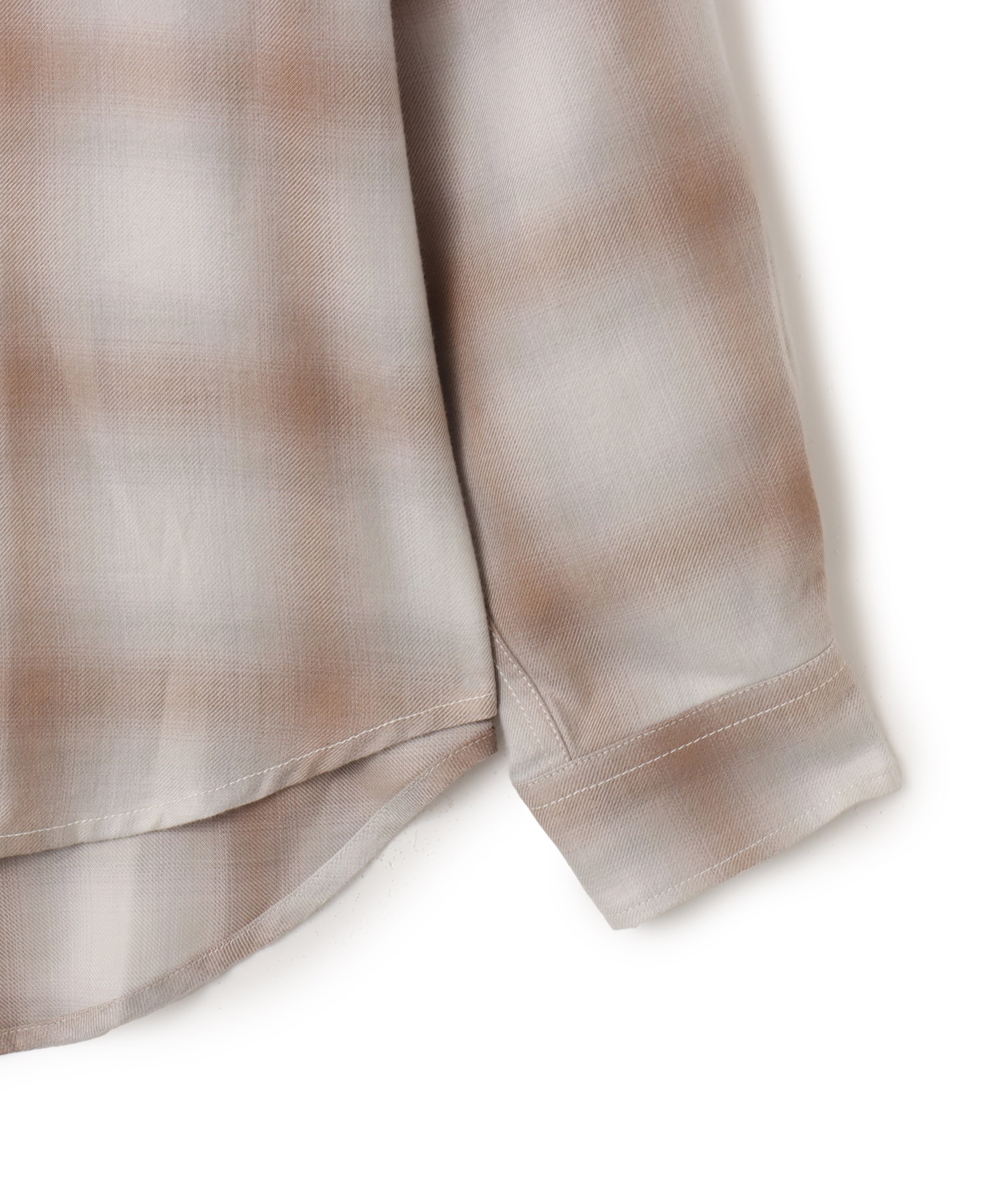 atmos Ombre Check Shirt BEIGEの画像