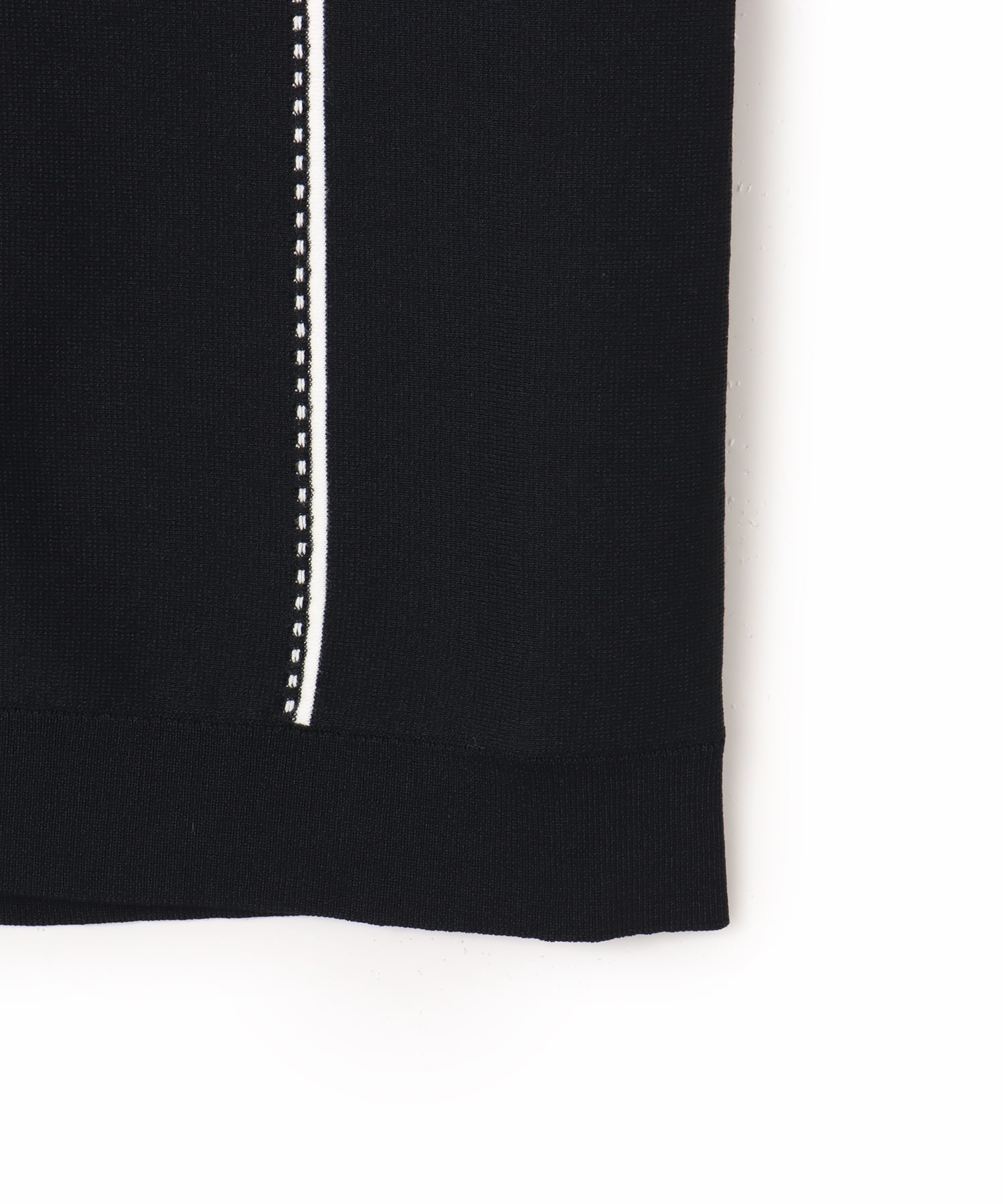 atmos Milano Rib Open Coller Knit Shirt  BLACKの画像